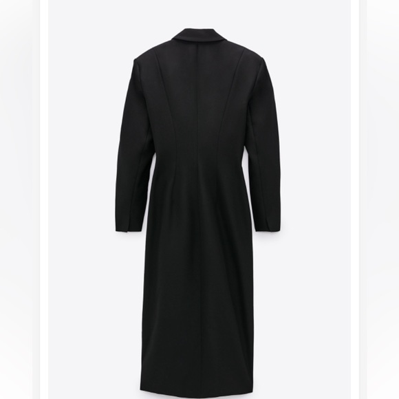 SOLD - Zara Tuxedo Coat Dress Limited Edition $150 - Picture 5 of 8